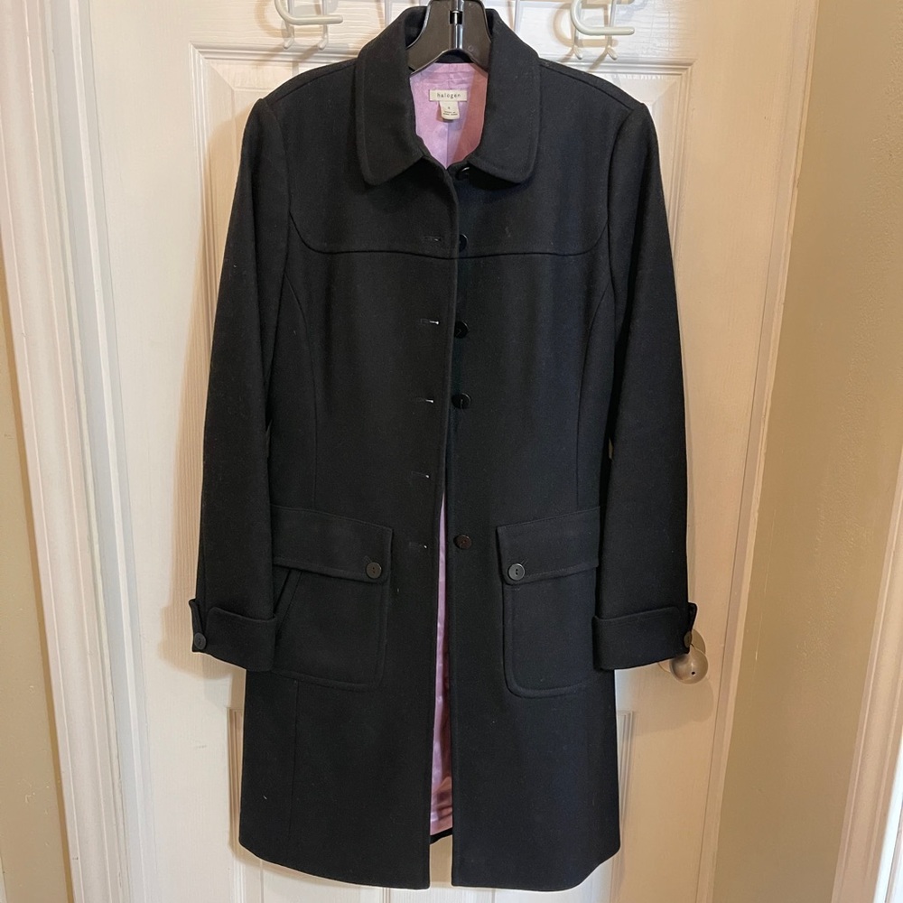 Halogen Wool Coat Black